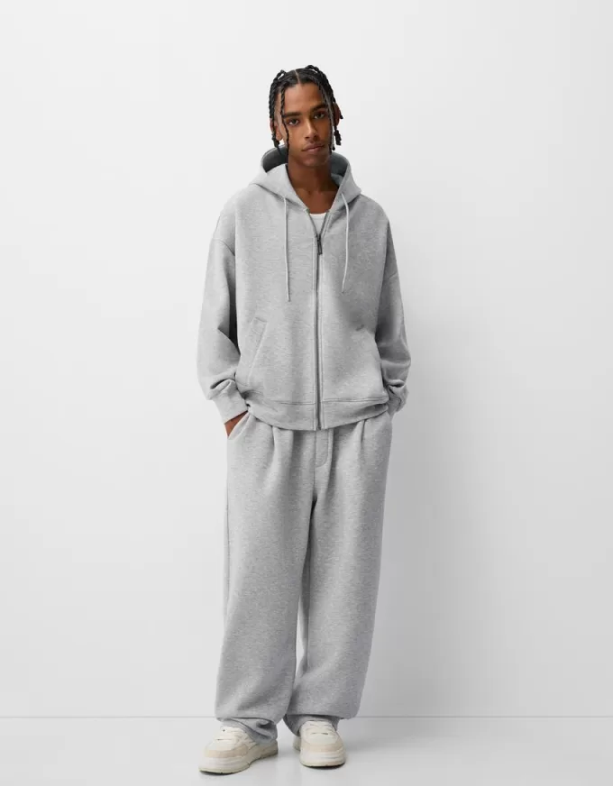 Boxy-fit hoodie med dragkedja Boxy-fit hoodie med dragkedja