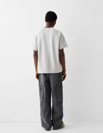 Boxy passform kortärmad interlock T-shirt