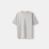 Boxy passform kortärmad interlock T-shirt
