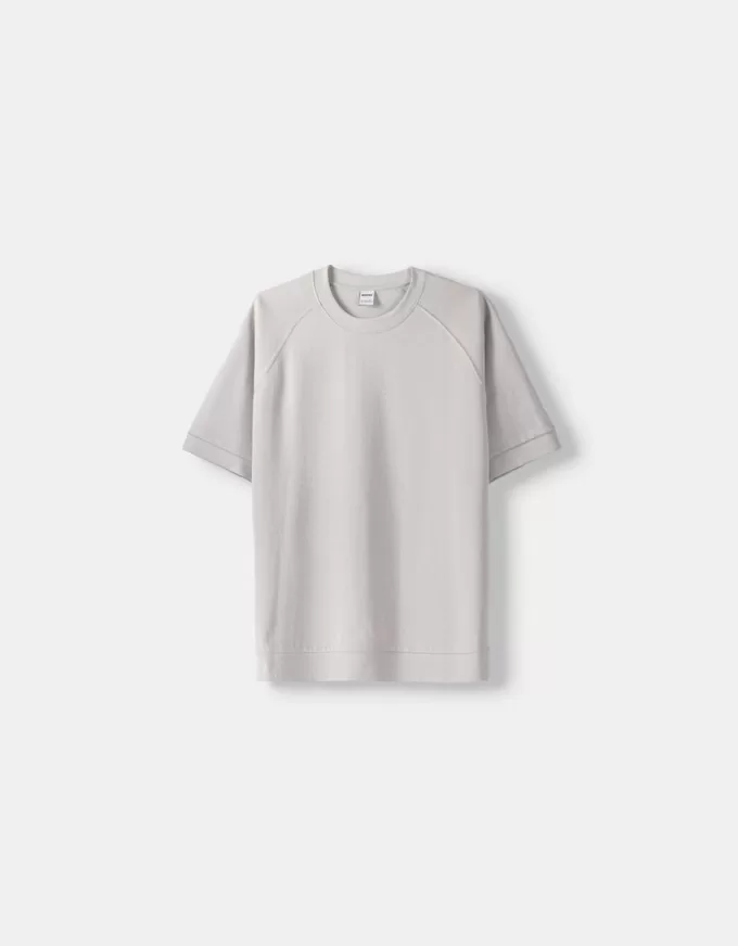 Boxy passform kortärmad interlock T-shirt