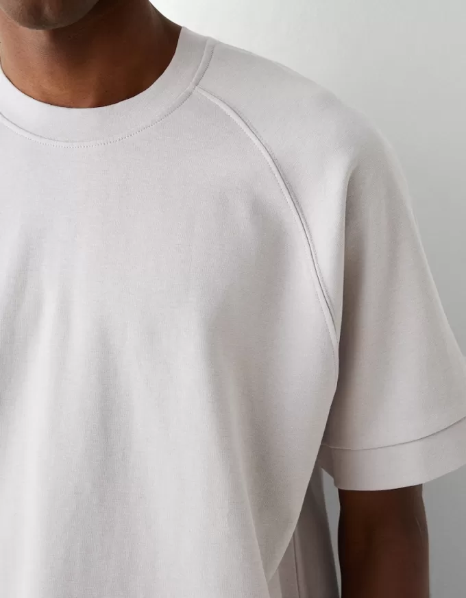 Boxy passform kortärmad interlock T-shirt