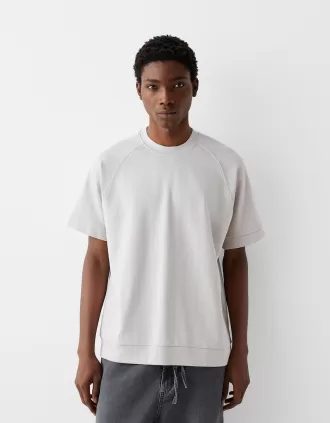 Boxy passform kortärmad interlock T-shirt