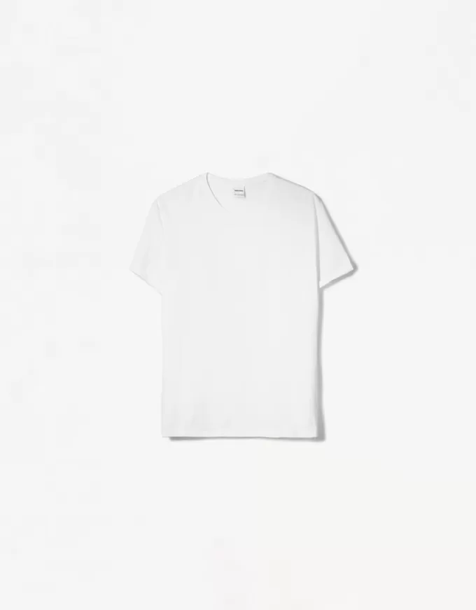 Broderad kortärmad upprullbar T-shirt Broderad kortärmad upprullbar T-shirt