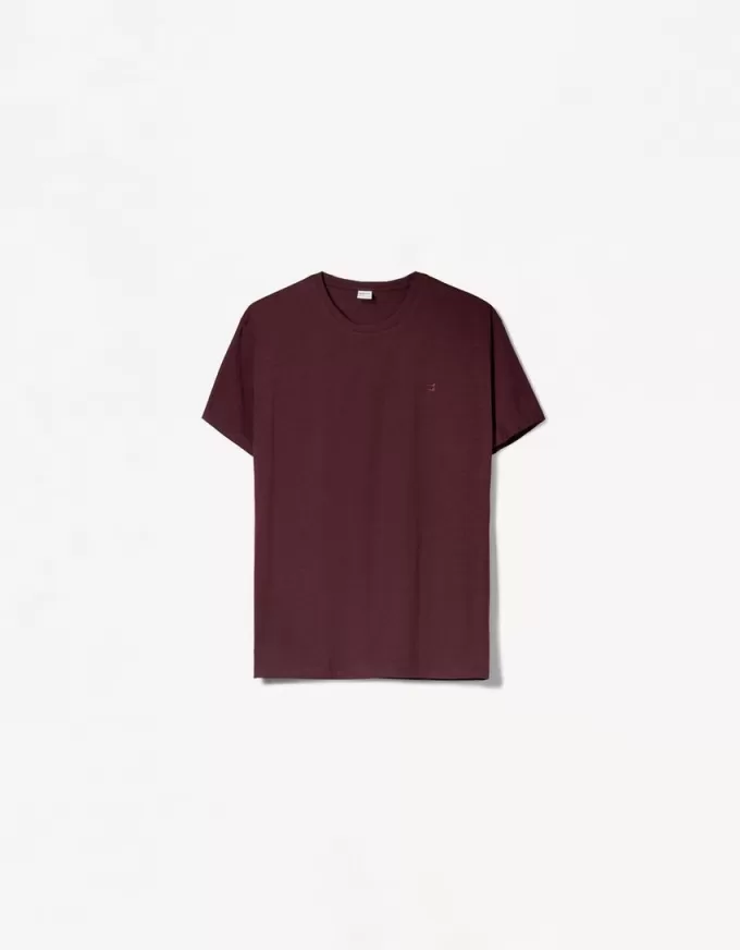 Broderad kortärmad upprullbar T-shirt Broderad kortärmad upprullbar T-shirt