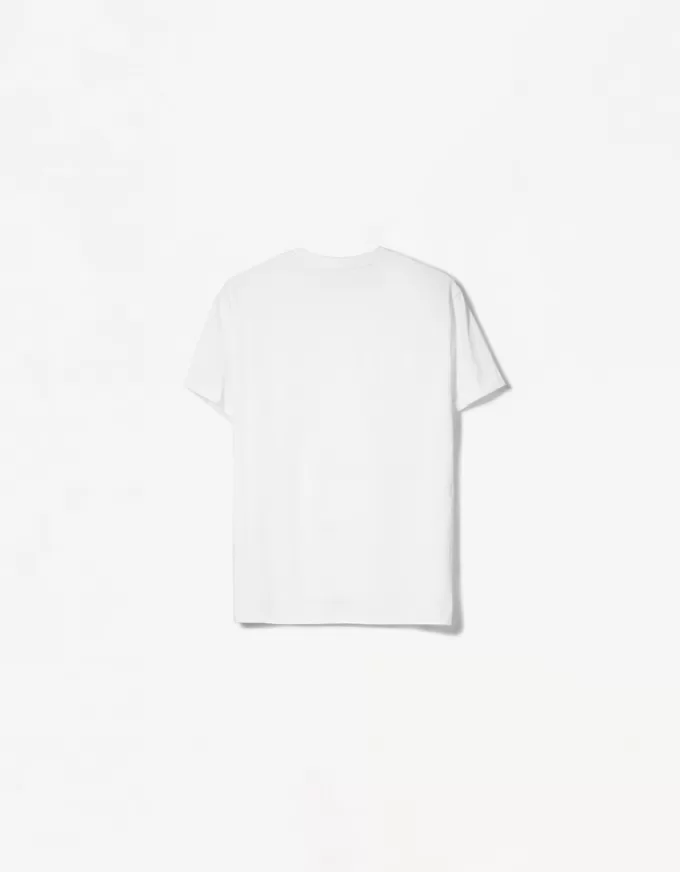 Broderad kortärmad upprullbar T-shirt Broderad kortärmad upprullbar T-shirt