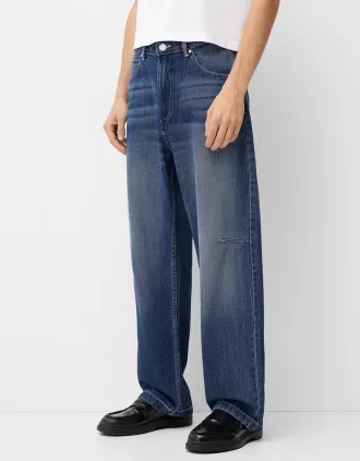 Broderade baggy jeans