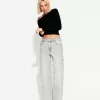 Broderade baggy jeans