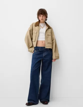Broderade boyfriend-jeans