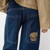 Broderade boyfriend-jeans