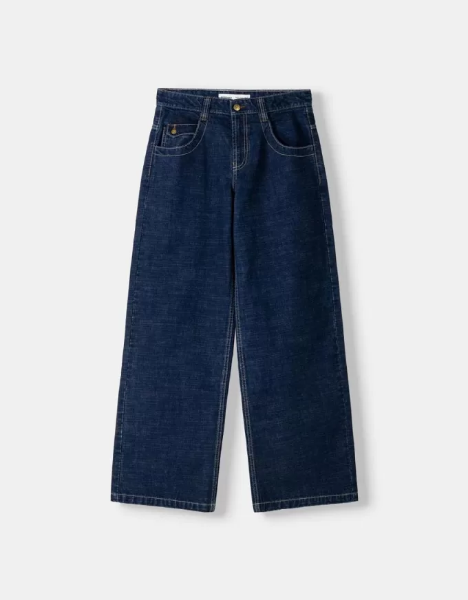 Broderade boyfriend-jeans