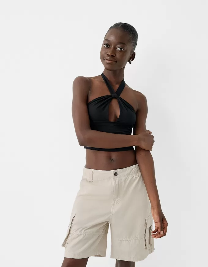Cargofickor med remmar Bermudashorts Cargofickor med remmar Bermudashorts