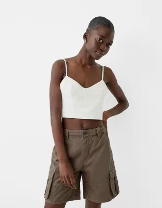 Cargofickor med remmar Bermudashorts