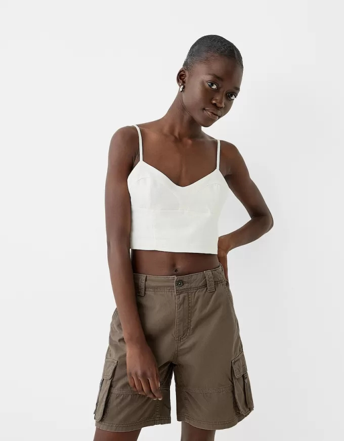 Cargofickor med remmar Bermudashorts Cargofickor med remmar Bermudashorts