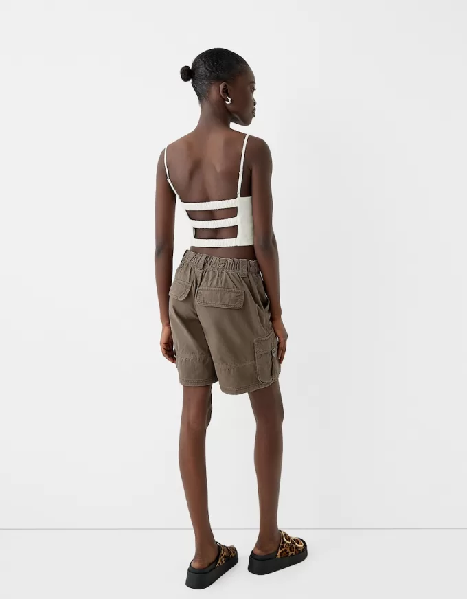 Cargofickor med remmar Bermudashorts Cargofickor med remmar Bermudashorts