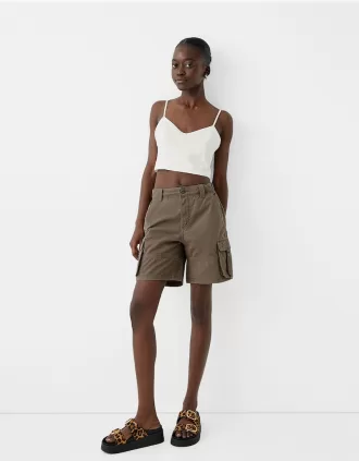 Cargofickor med remmar Bermudashorts