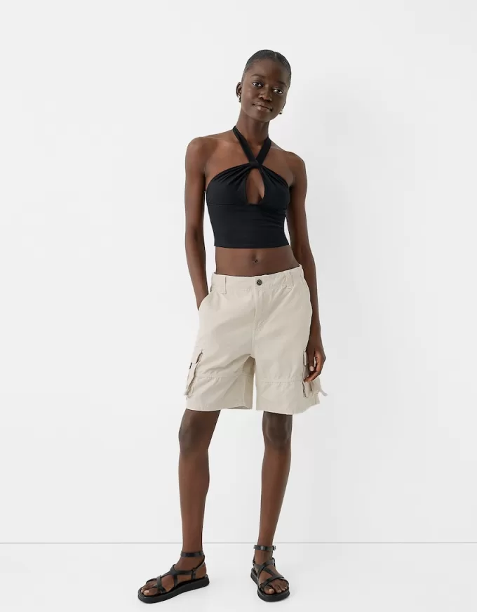 Cargofickor med remmar Bermudashorts Cargofickor med remmar Bermudashorts