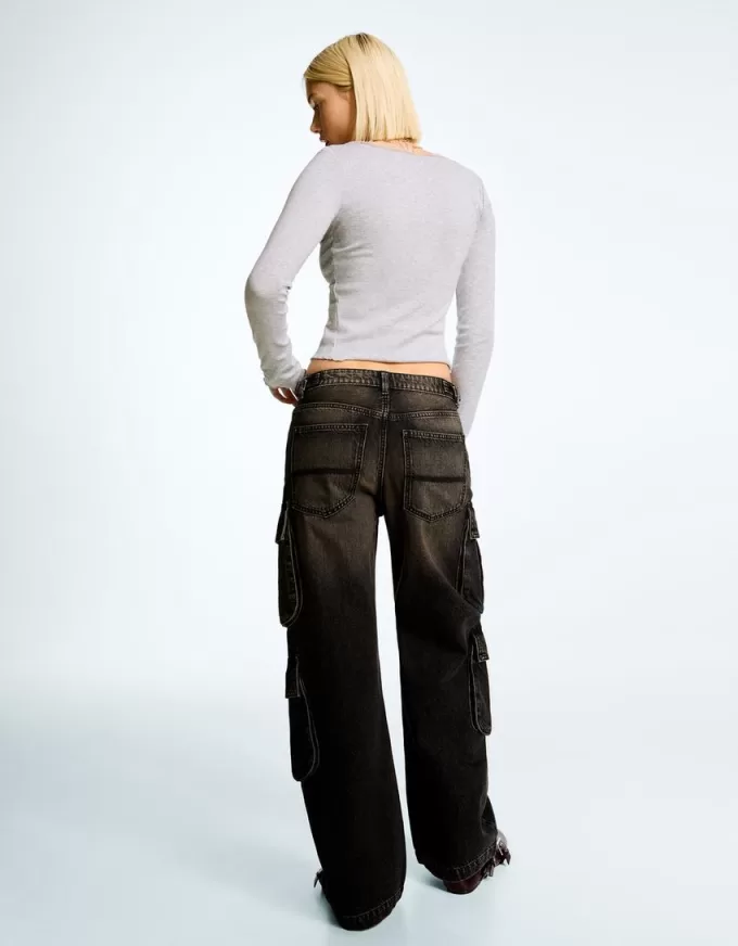 Cargojeans med flera fickor