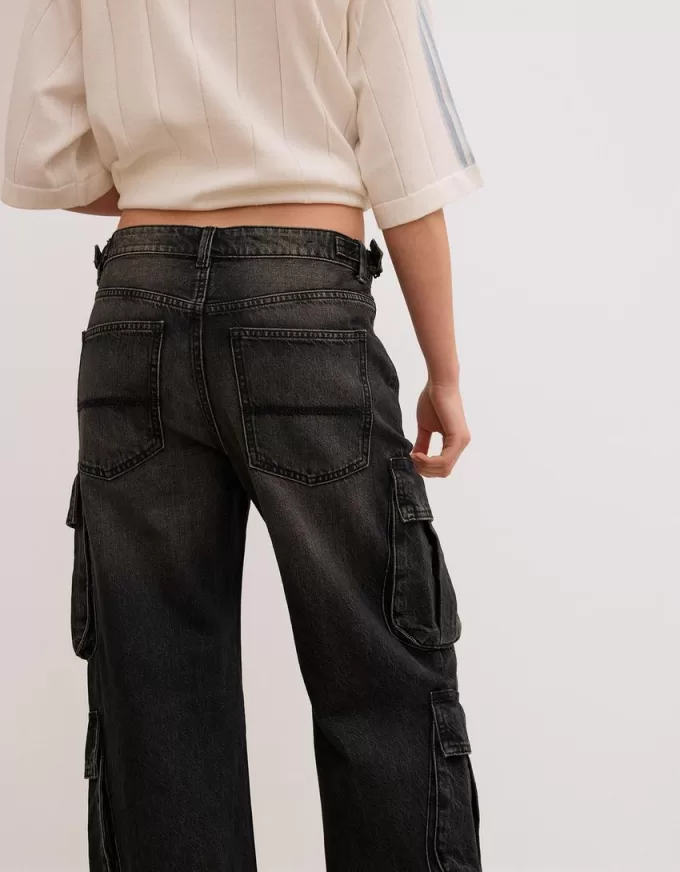Cargojeans med flera fickor
