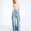 Cargojeans med flera fickor