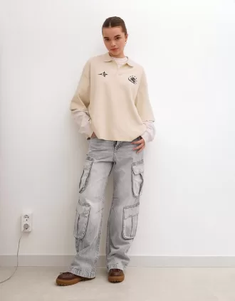 Cargojeans med flera fickor
