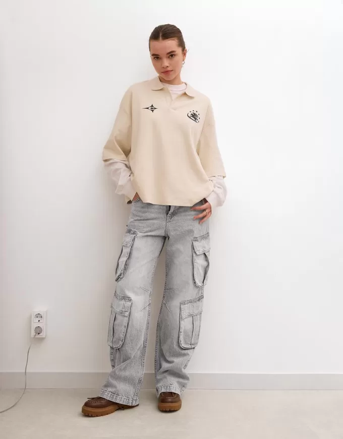 Cargojeans med flera fickor Cargojeans med flera fickor