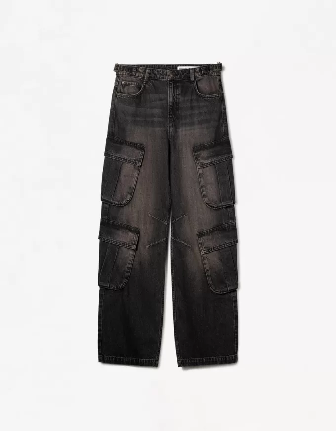 Cargojeans med flera fickor