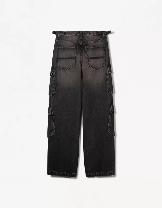 Cargojeans med flera fickor
