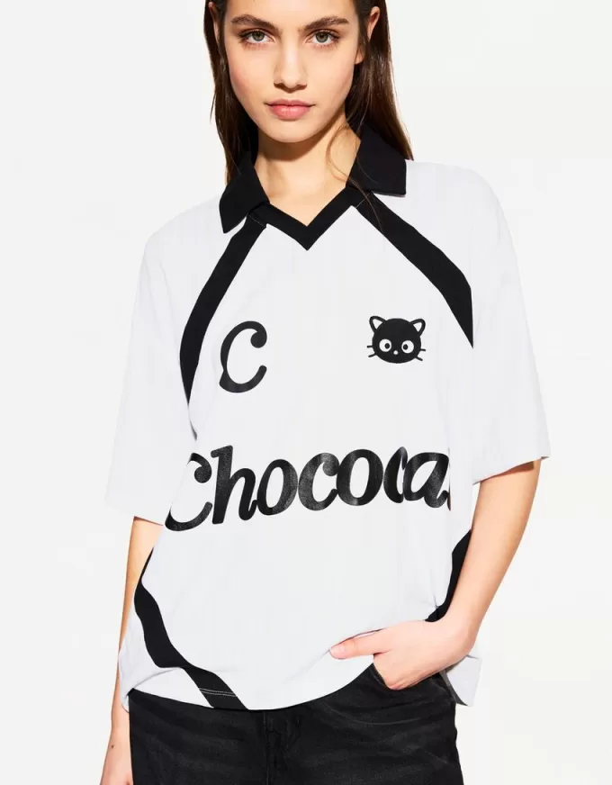 Chococat-tryckt kortärmad T-shirt Chococat-tryckt kortärmad T-shirt