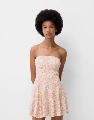 Crepe bandeau miniklänning