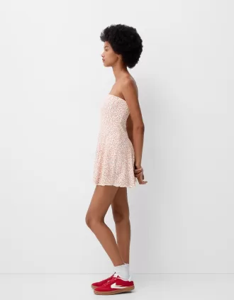 Crepe bandeau miniklänning