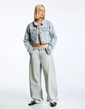 Cropped jeansjacka