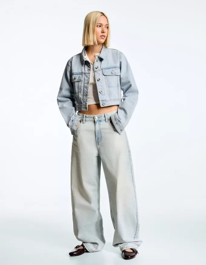 Cropped jeansjacka Cropped jeansjacka