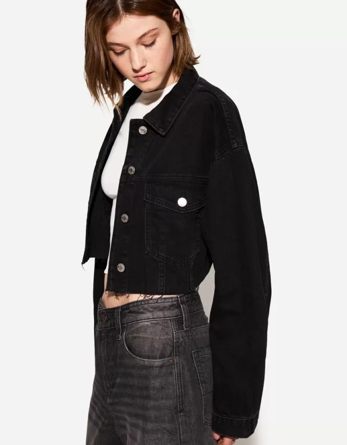 Cropped jeansjacka Cropped jeansjacka