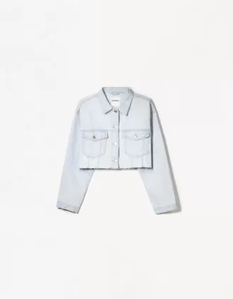 Cropped jeansjacka