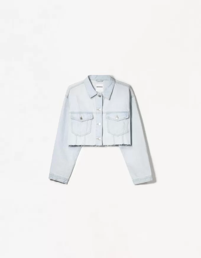 Cropped jeansjacka Cropped jeansjacka