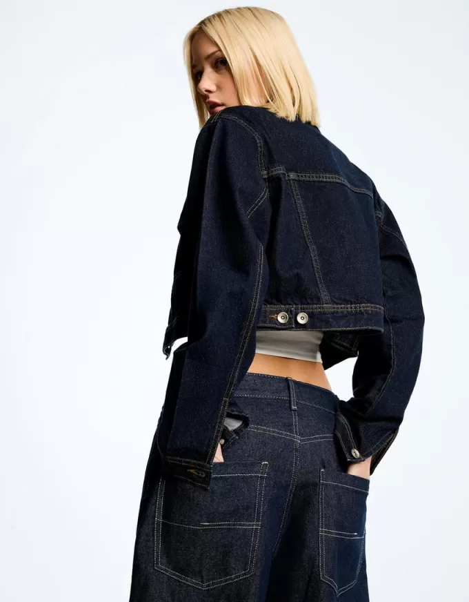 Cropped jeansjacka Cropped jeansjacka