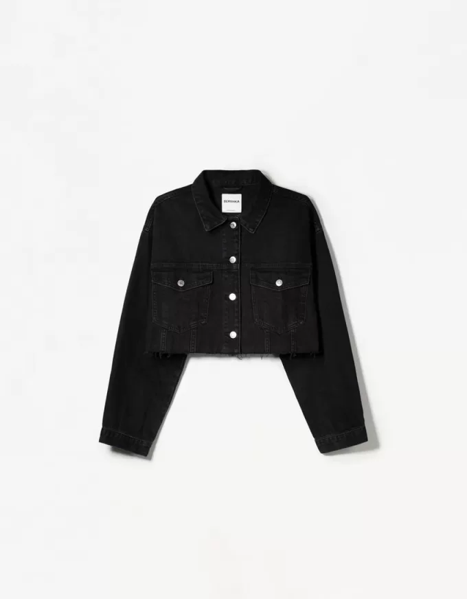 Cropped jeansjacka