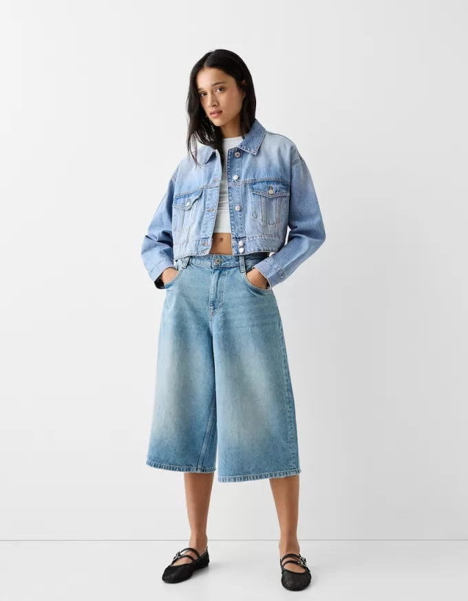 Cropped jeansjacka Cropped jeansjacka