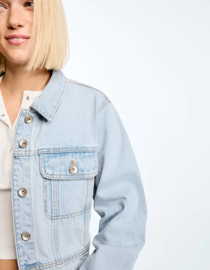 Cropped jeansjacka Cropped jeansjacka