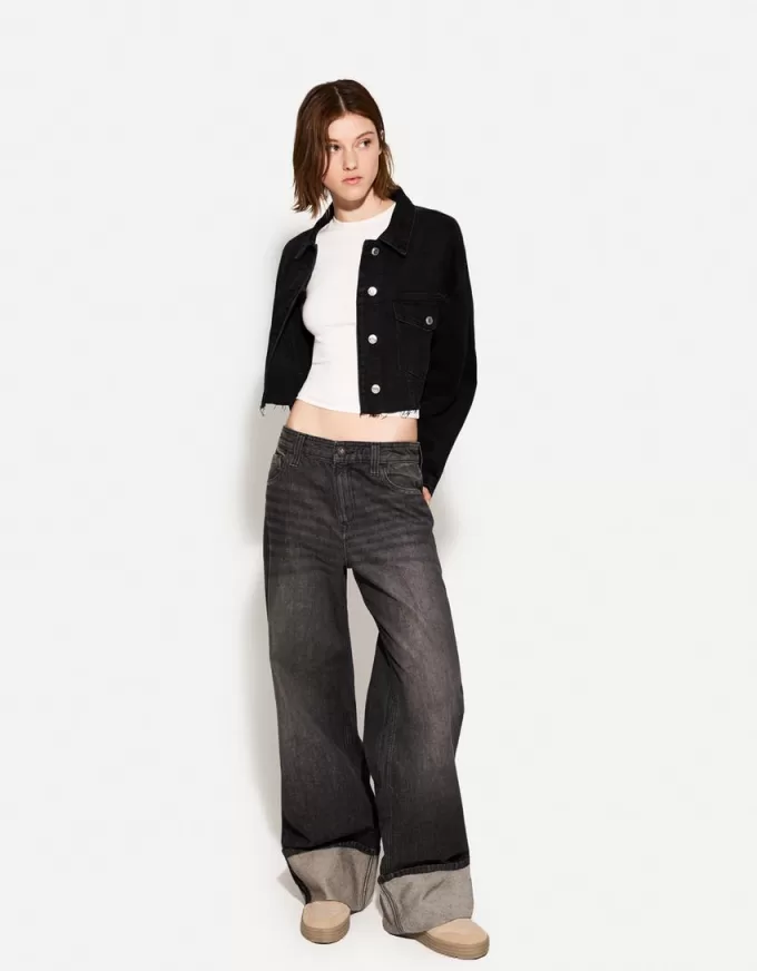 Cropped jeansjacka Cropped jeansjacka