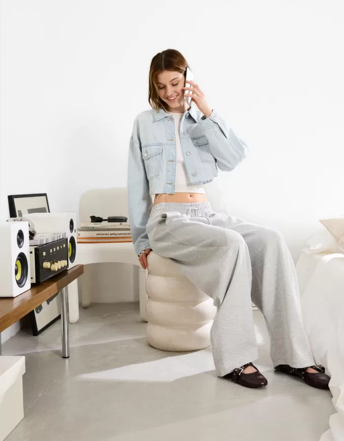 Cropped jeansjacka Cropped jeansjacka