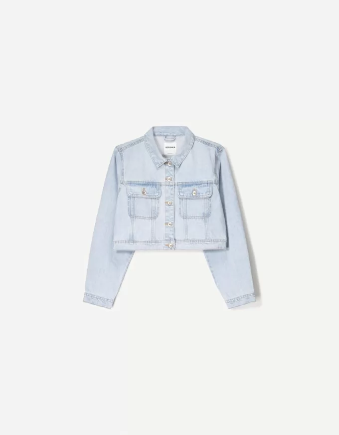 Cropped jeansjacka Cropped jeansjacka