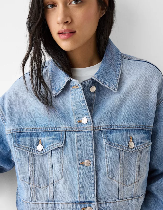 Cropped jeansjacka Cropped jeansjacka