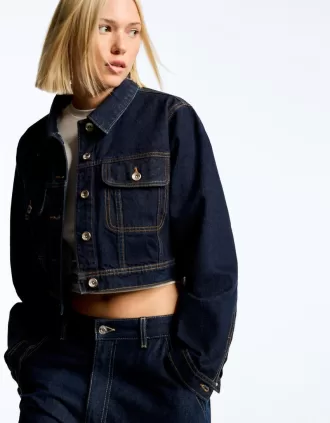 Cropped jeansjacka