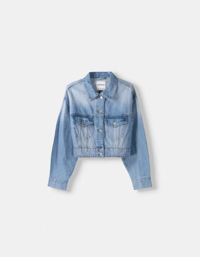 Cropped jeansjacka Cropped jeansjacka
