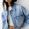 Cropped jeansjacka Cropped jeansjacka