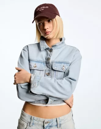 Cropped jeansjacka