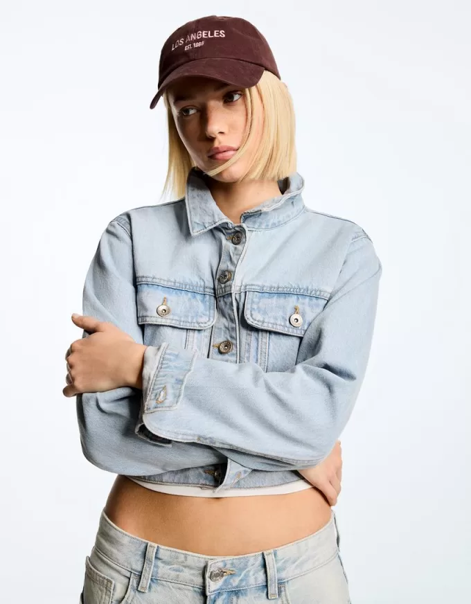 Cropped jeansjacka Cropped jeansjacka