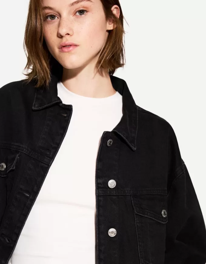 Cropped jeansjacka Cropped jeansjacka
