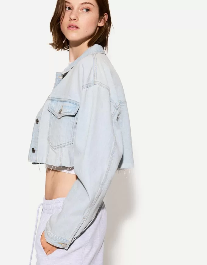 Cropped jeansjacka Cropped jeansjacka